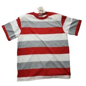 Vintage 90s Sport Carriage Court Crew Tee with Shoulder Pads